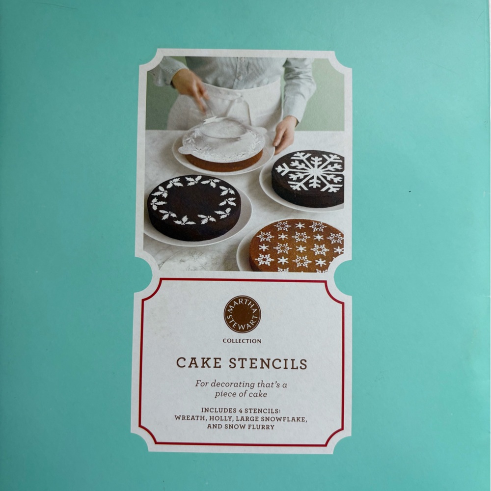 Martha Stewart holiday set of 4  Cake Stencils